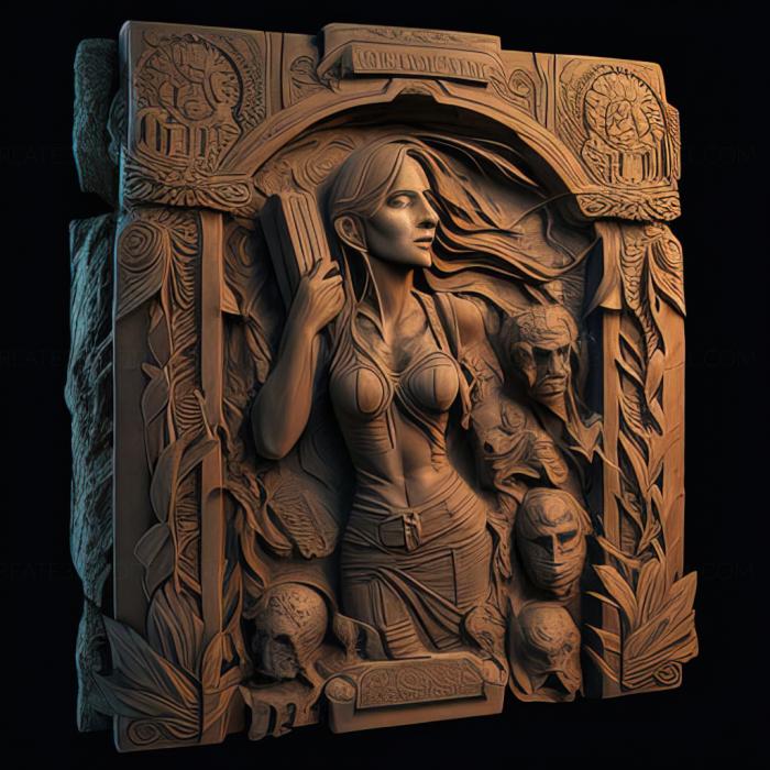 نموذج ثلاثي الأبعاد لآلة CNC ألعاب لعبة st Tomb Raider Tomb of the Lost Adventurer